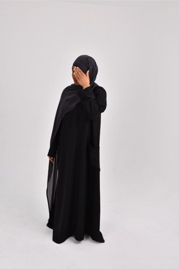Abaya tacko noir