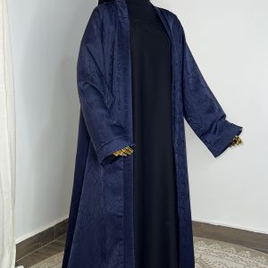 kimono fenda bleu foncé