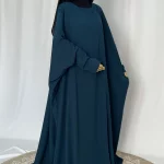 Abaya Madjigui bleu canard-3