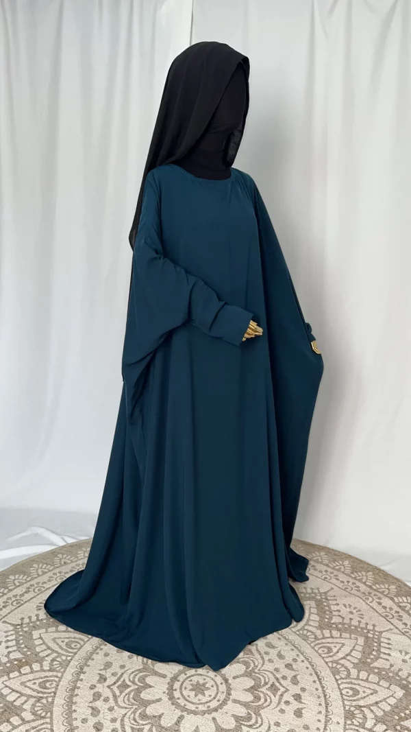 Abaya Madjigui bleu canard-3