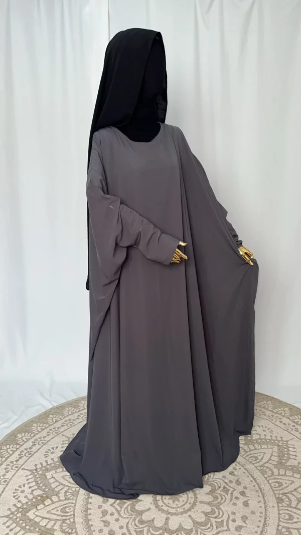 Abaya Madjigui gris fonce-3