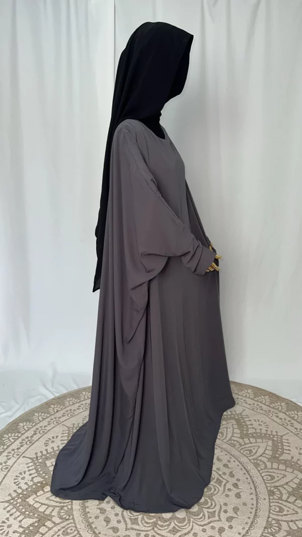 Abaya Madjigui gris fonce-4
