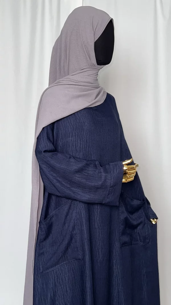 Abaya tacko bleu fonce-4