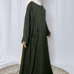 Abaya tacko kaki-4