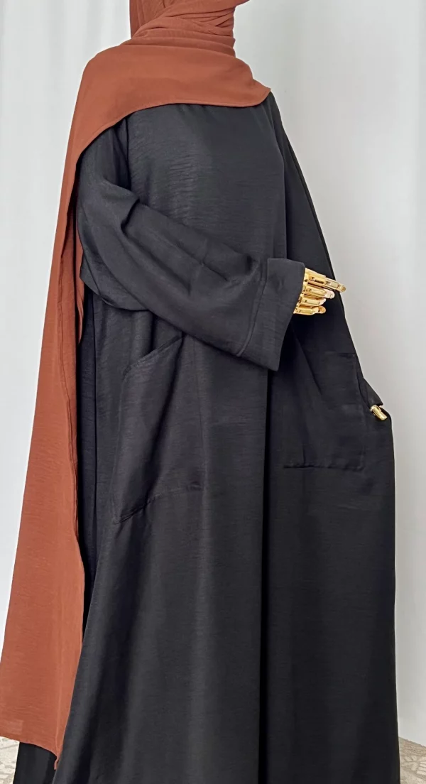 Abaya tacko noir