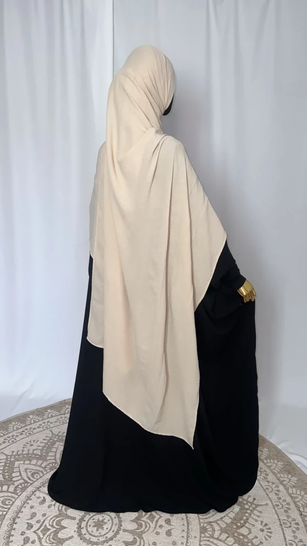 Hijab Kodoré à clips tissus jazz beige-1