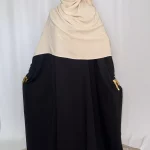 Hijab Kodoré à clips tissus jazz beige
