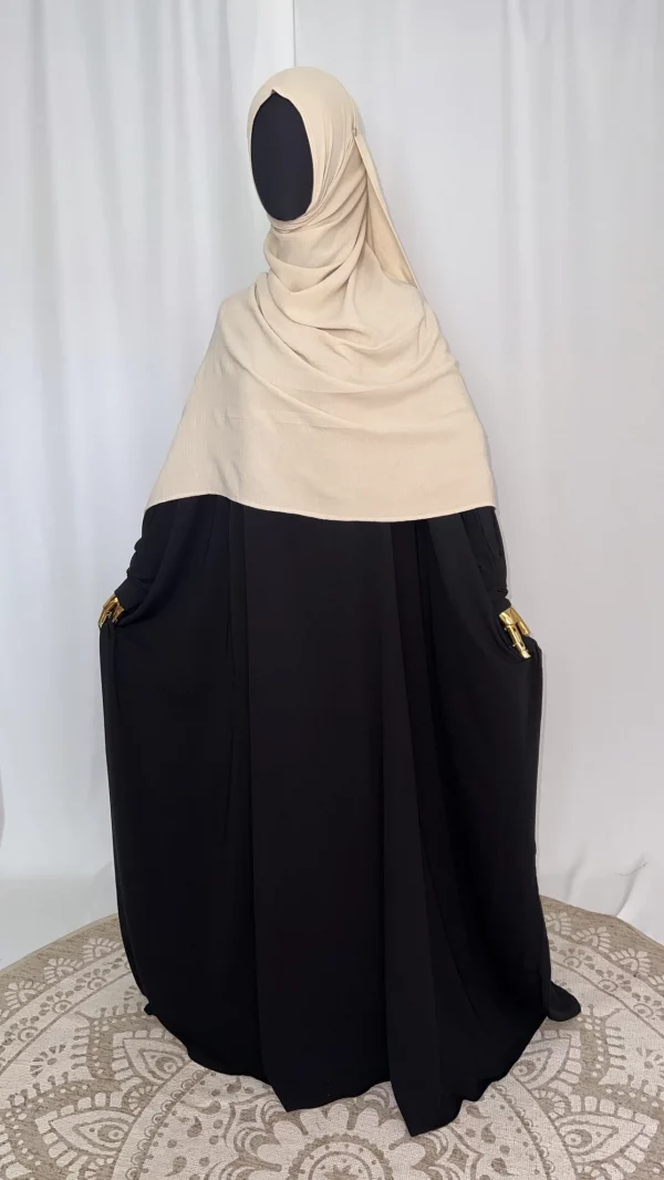 Hijab Kodoré à clips tissus jazz beige