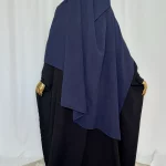Hijab Kodoré à clips tissus jazz bleu fonce