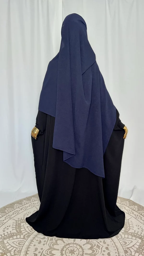Hijab Kodoré à clips tissus jazz bleu fonce
