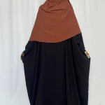 Hijab Kodoré à clips tissus jazz camel