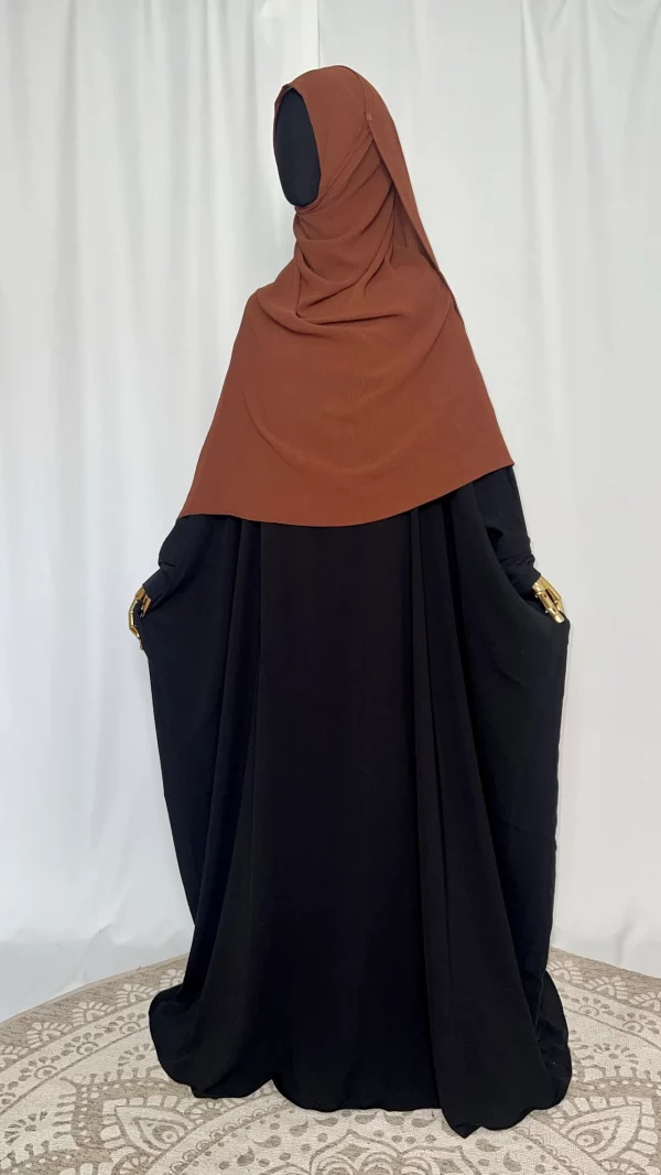 Hijab Kodoré à clips tissus jazz camel