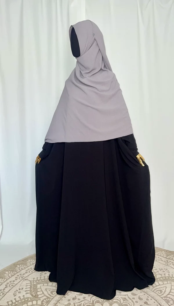 Hijab Kodoré à clips tissus jazz gris clair