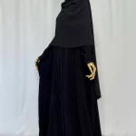 Hijab Kodoré à clips tissus jazz noir-3